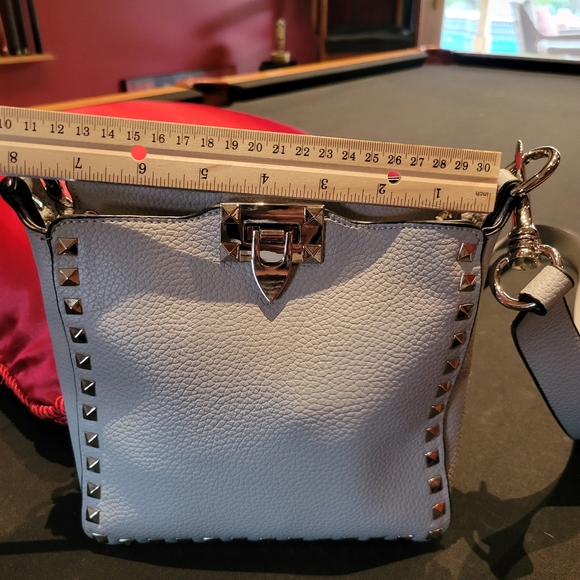 Crossbody bag blue purse. - Picture 7 of 11